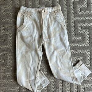 Miki Miette cream tie-dye joggers